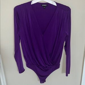 Express Women's Deep Purple Bodysuit